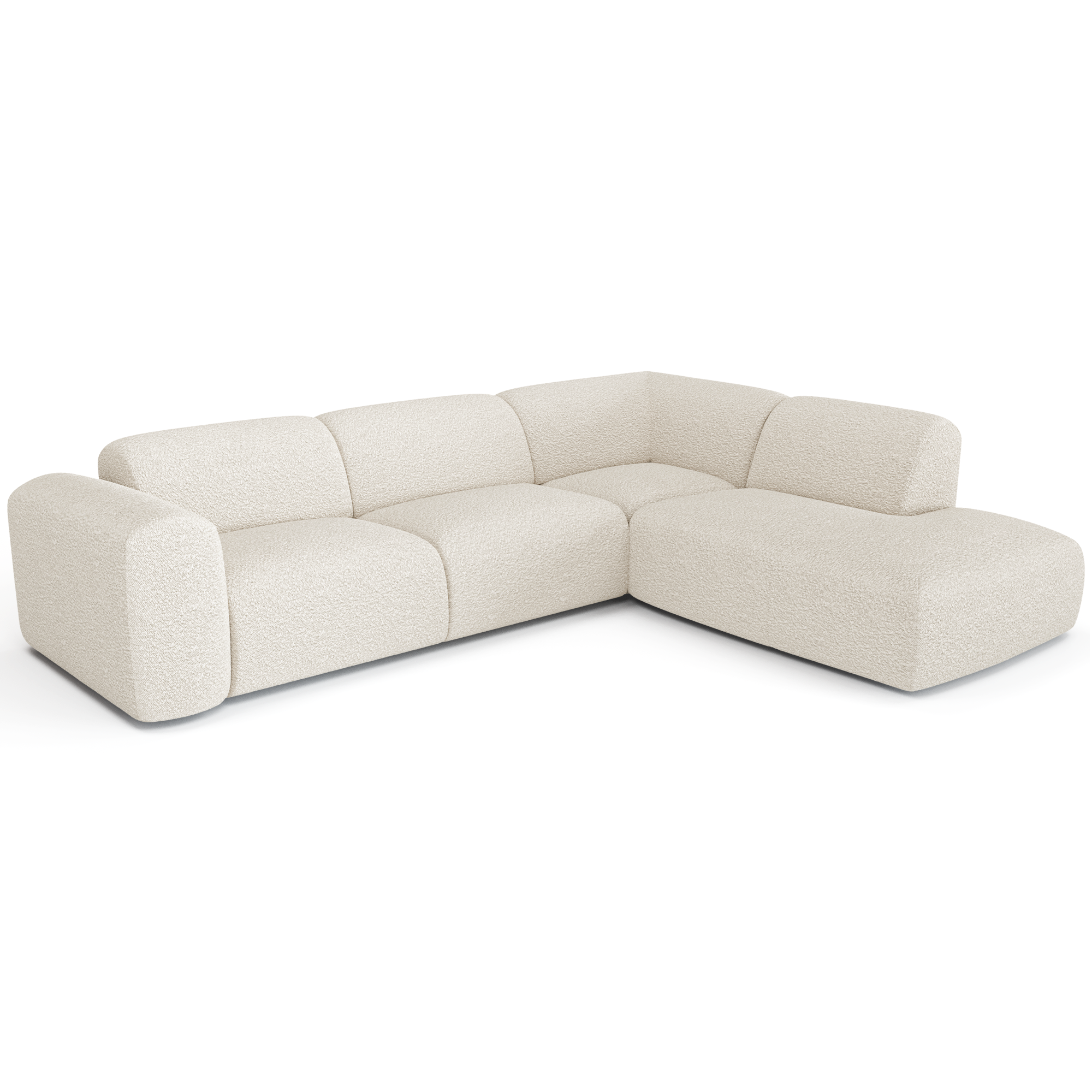 Sia Home Myra canapé angle droit méridienne crème