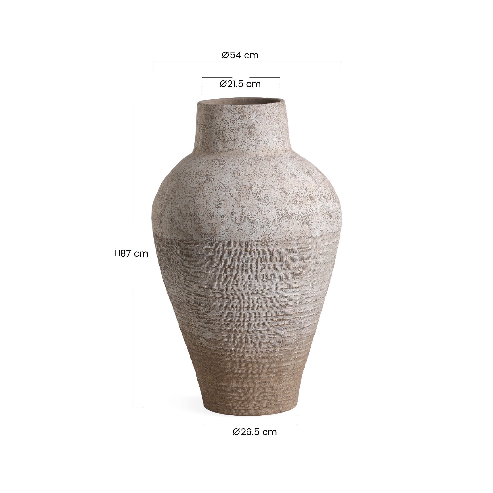 Sia Home Roma cache-pot beige 87 cm fibre ciment