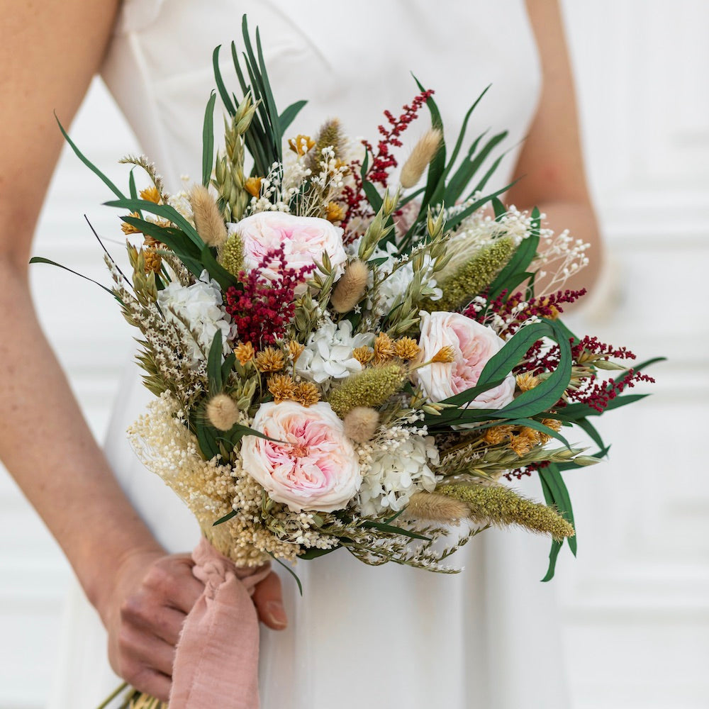 Flowrette Ombeline bouquet mariée fleurs séchées fait main