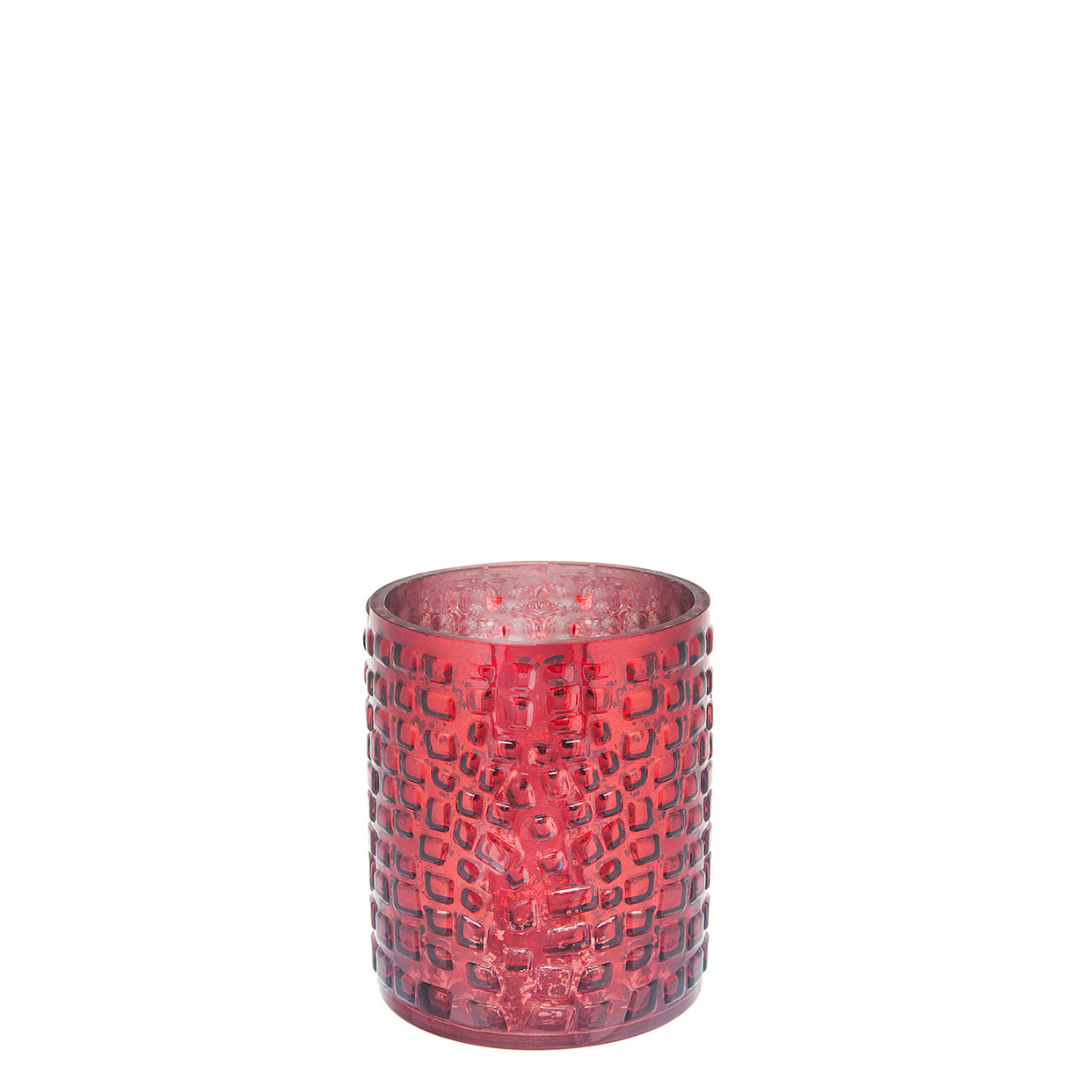 Sia Home Lizard photophore verre rouge 18 cm