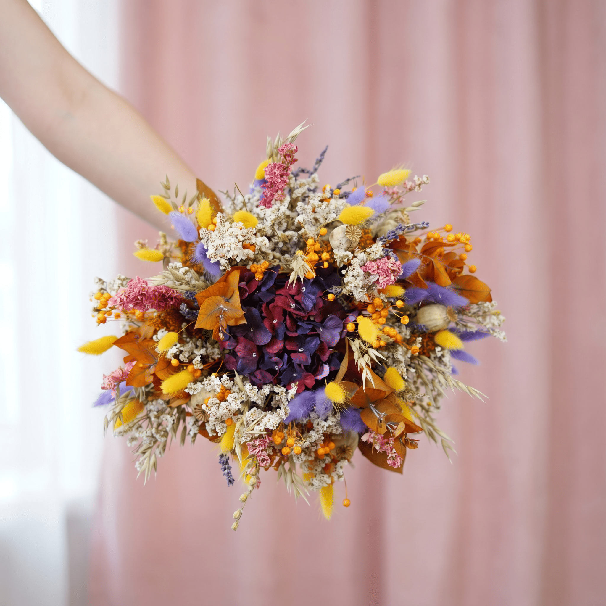 Flowrette Pagnol bouquet fleurs séchées et papier Provence