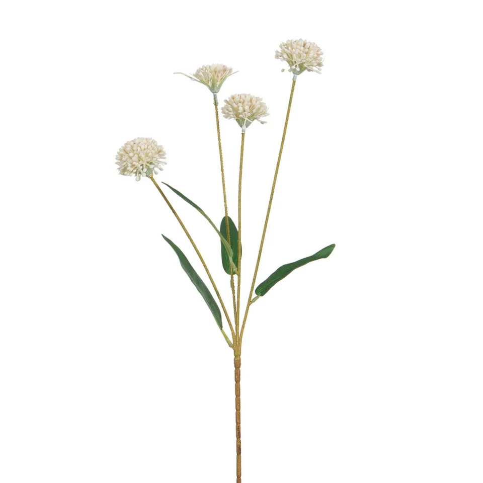 Sia Home Tige Chrysanthème Ping Pong Artificielle 60 cm Blanc