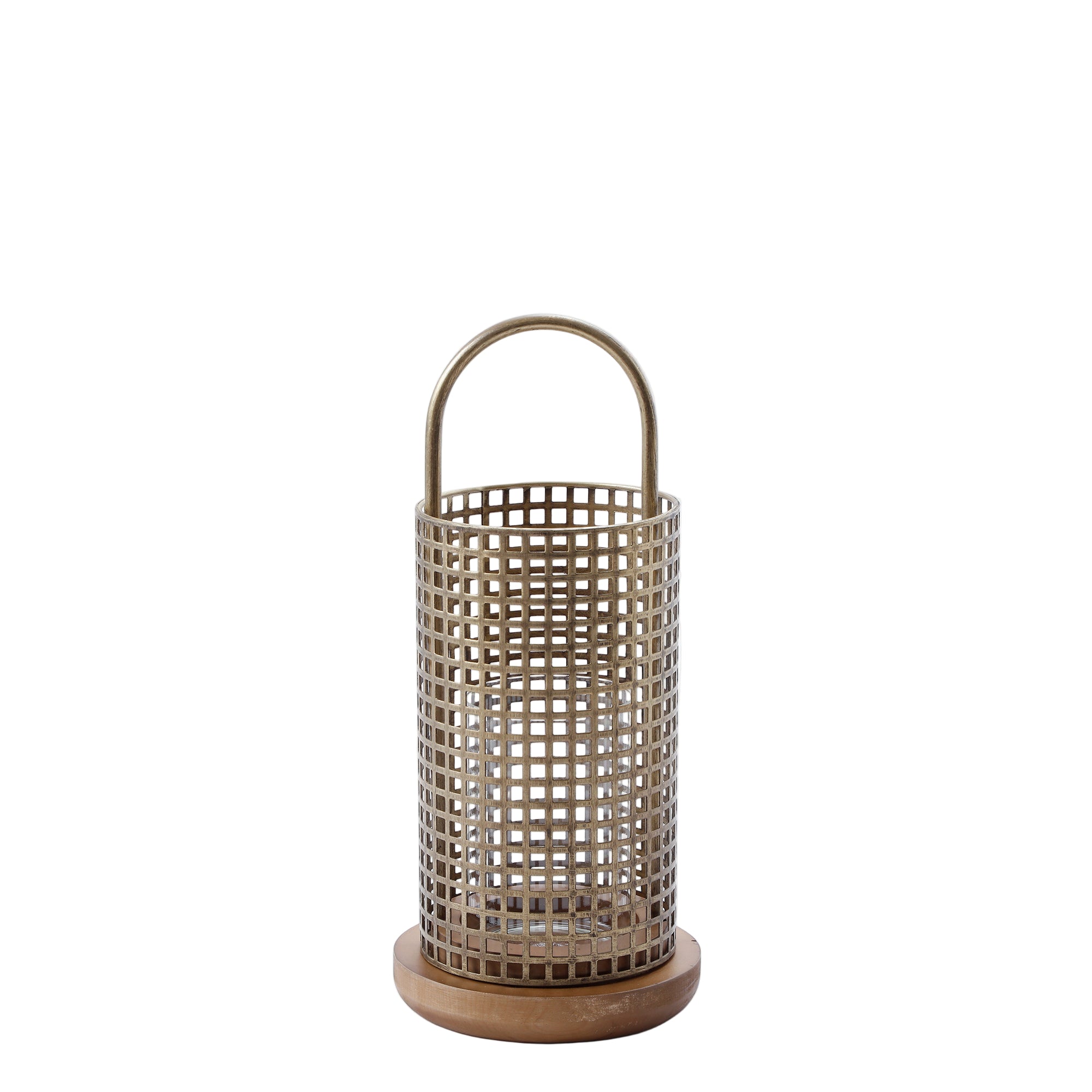Sia Home Silo lanterne métal doré 36 cm bougie
