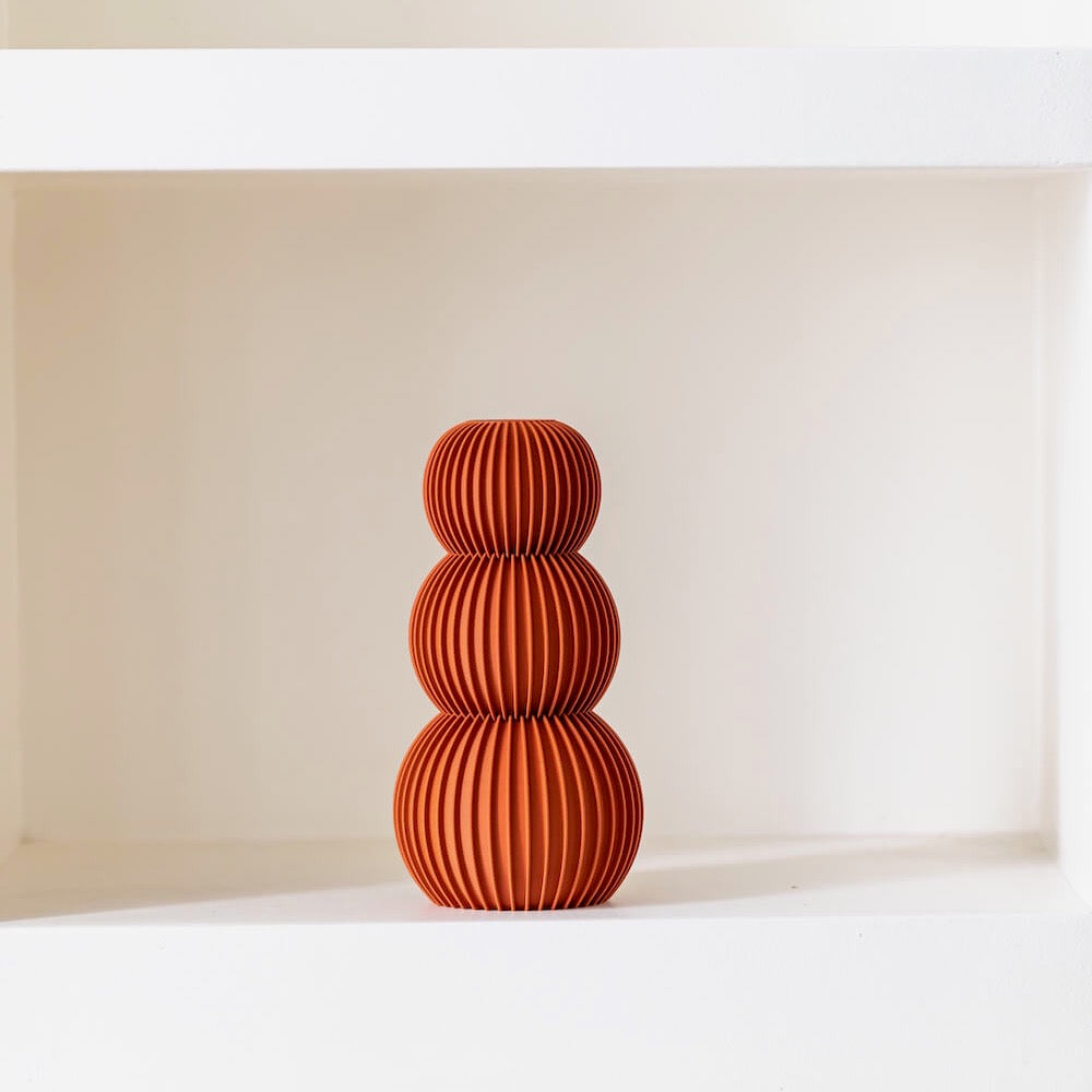 Flowrette Vases Flamant vase terracotta impression 3D