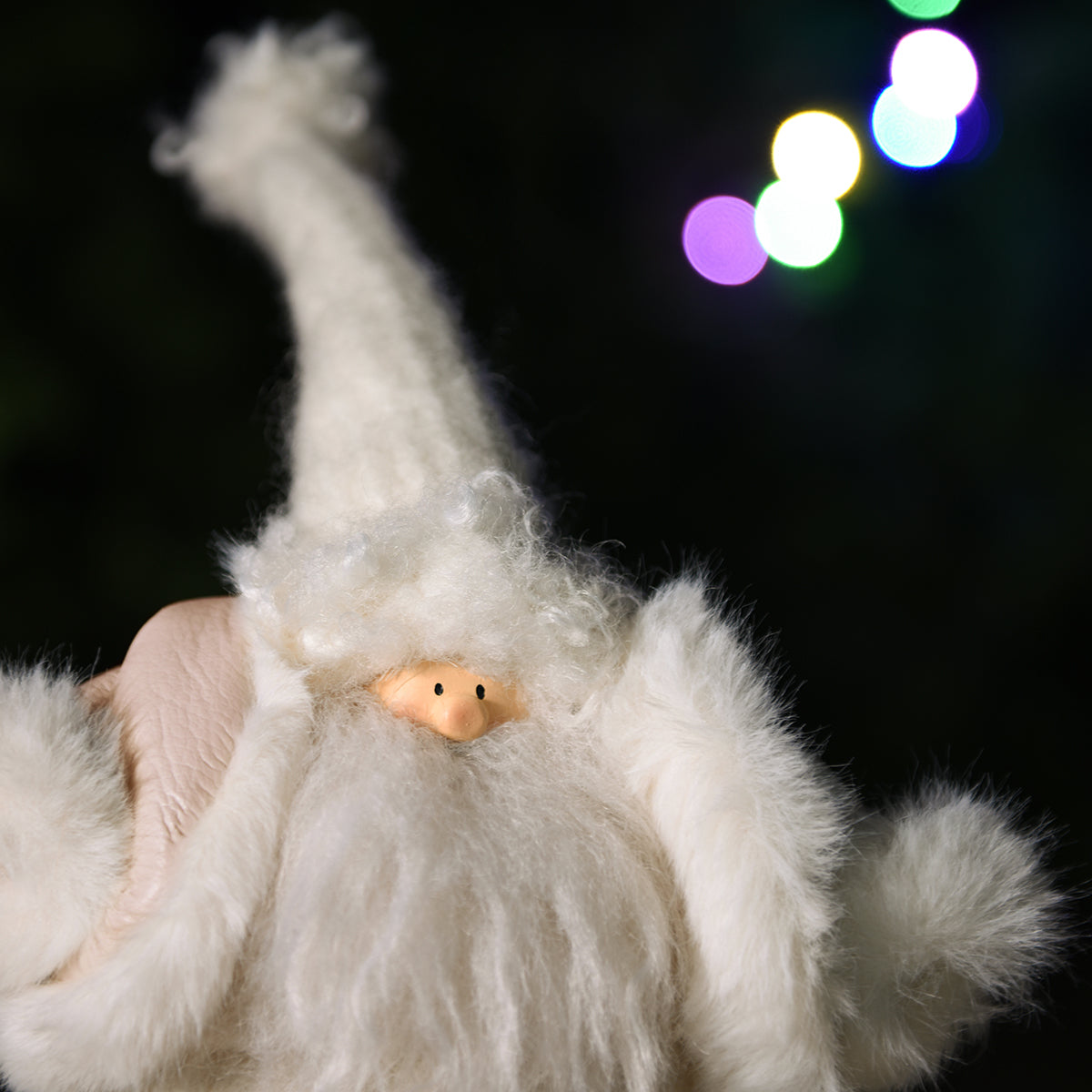 Sia Home Velvet suspension figurine Père Noël crème 49 cm