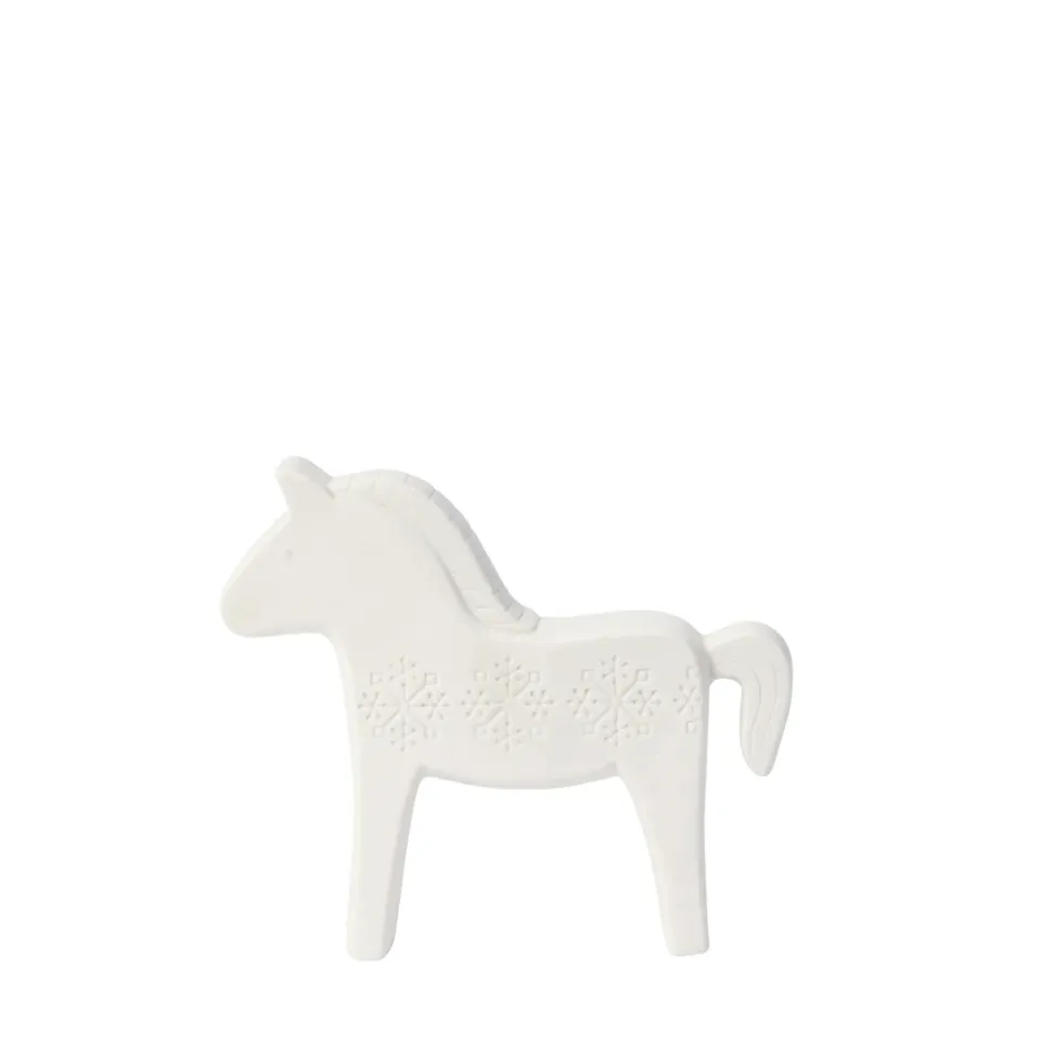 Sia Home Objets Statue Cheval Blanc grès 13 cm