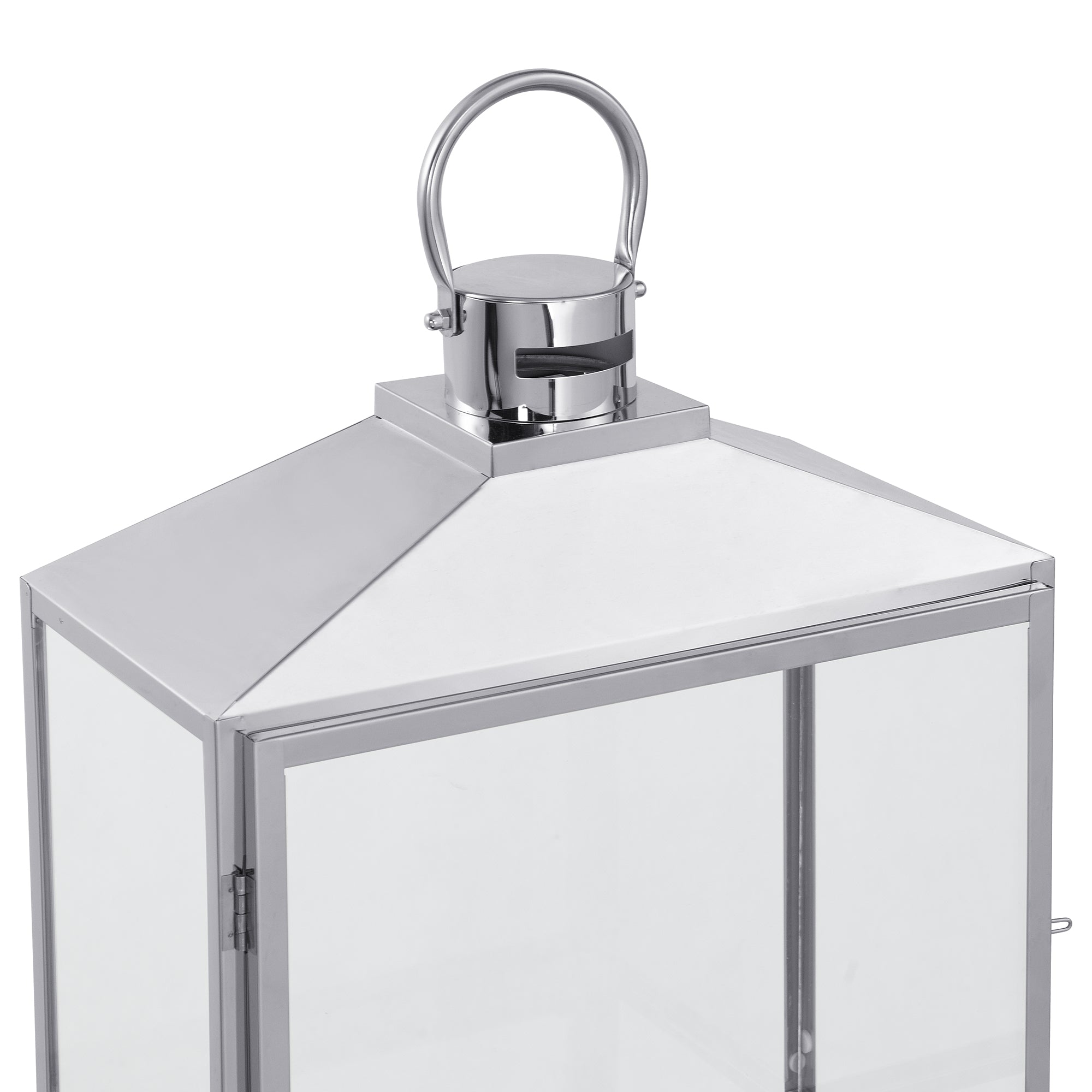 Sia Tara lanterne 37 cm argenté acier verre