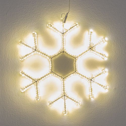 Feuillazur Rungis Flocon lumineux blanc chaud 50 cm