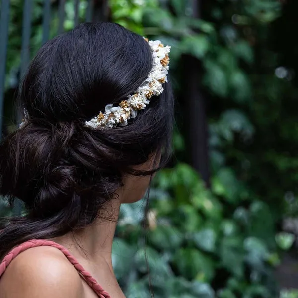 Flowrette Fleurs en papier couronne Léna fleurs séchées