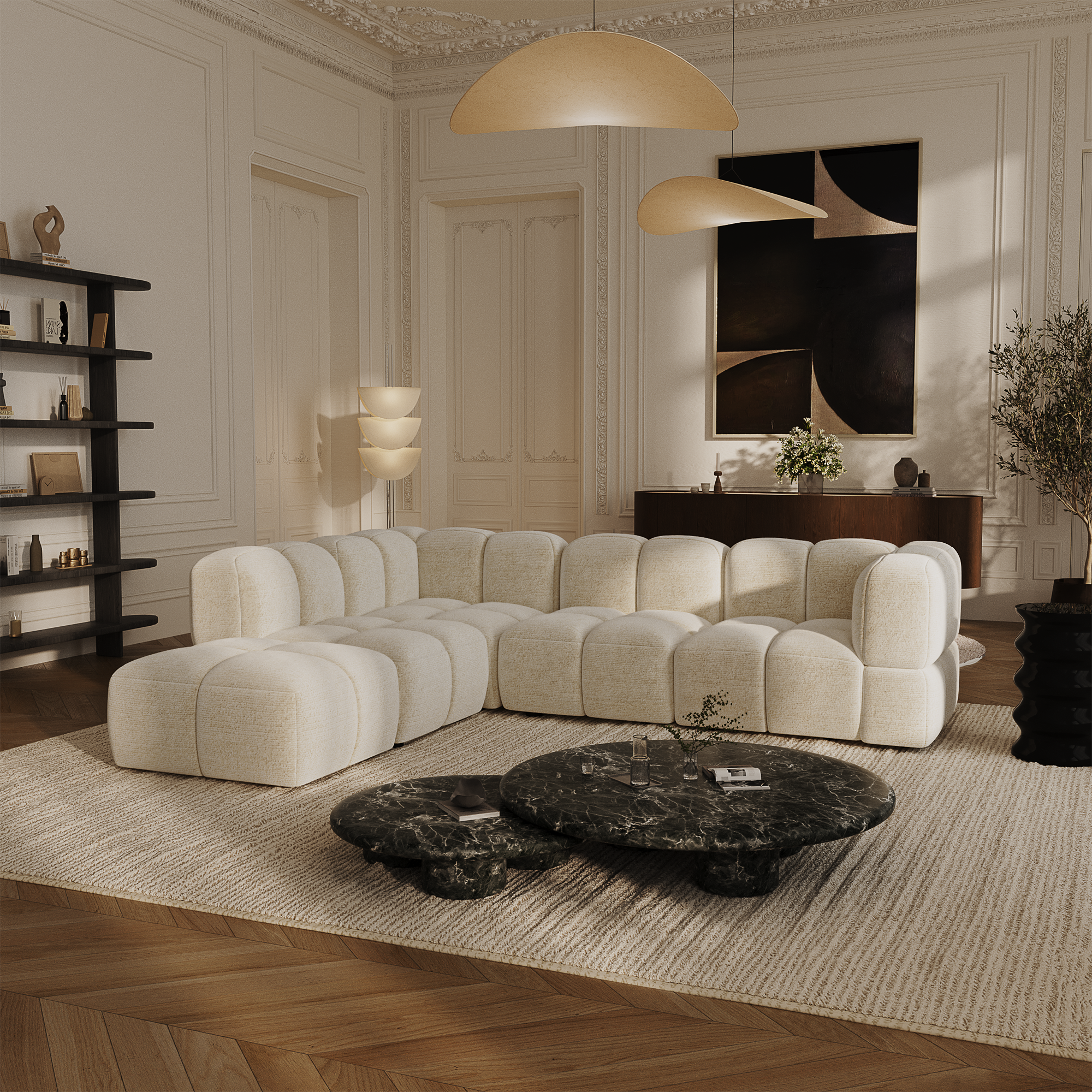 Sia Home Nubi canapé angle gauche modulable 7 places