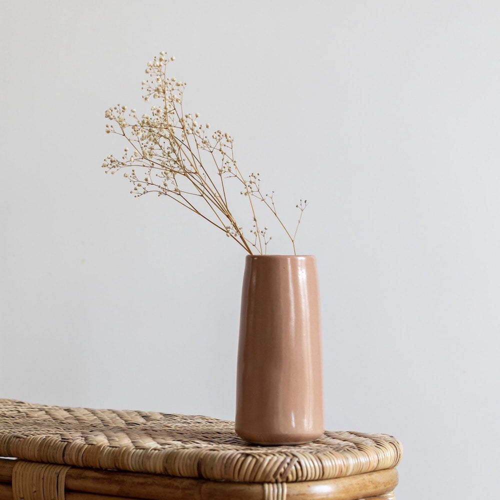 Flowrette Goberlote vase grès pêche taille M