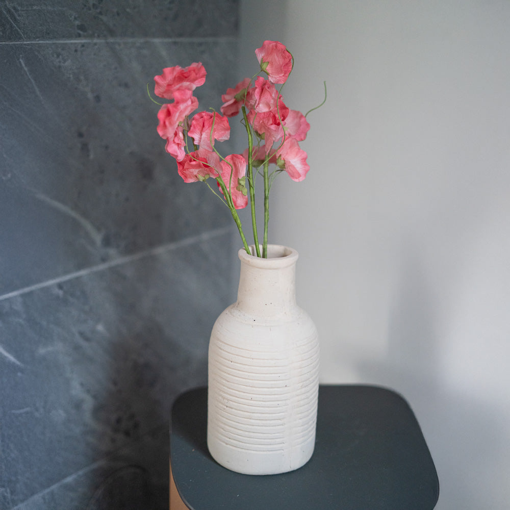 Flowrette Pois de senteur rose foncé fleur papier x1 durable