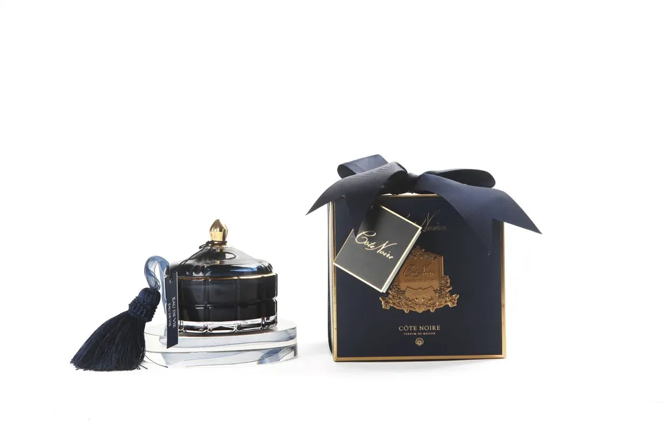Côte Noire Art Deco GML45016 bougie 200g eau de vie bleue