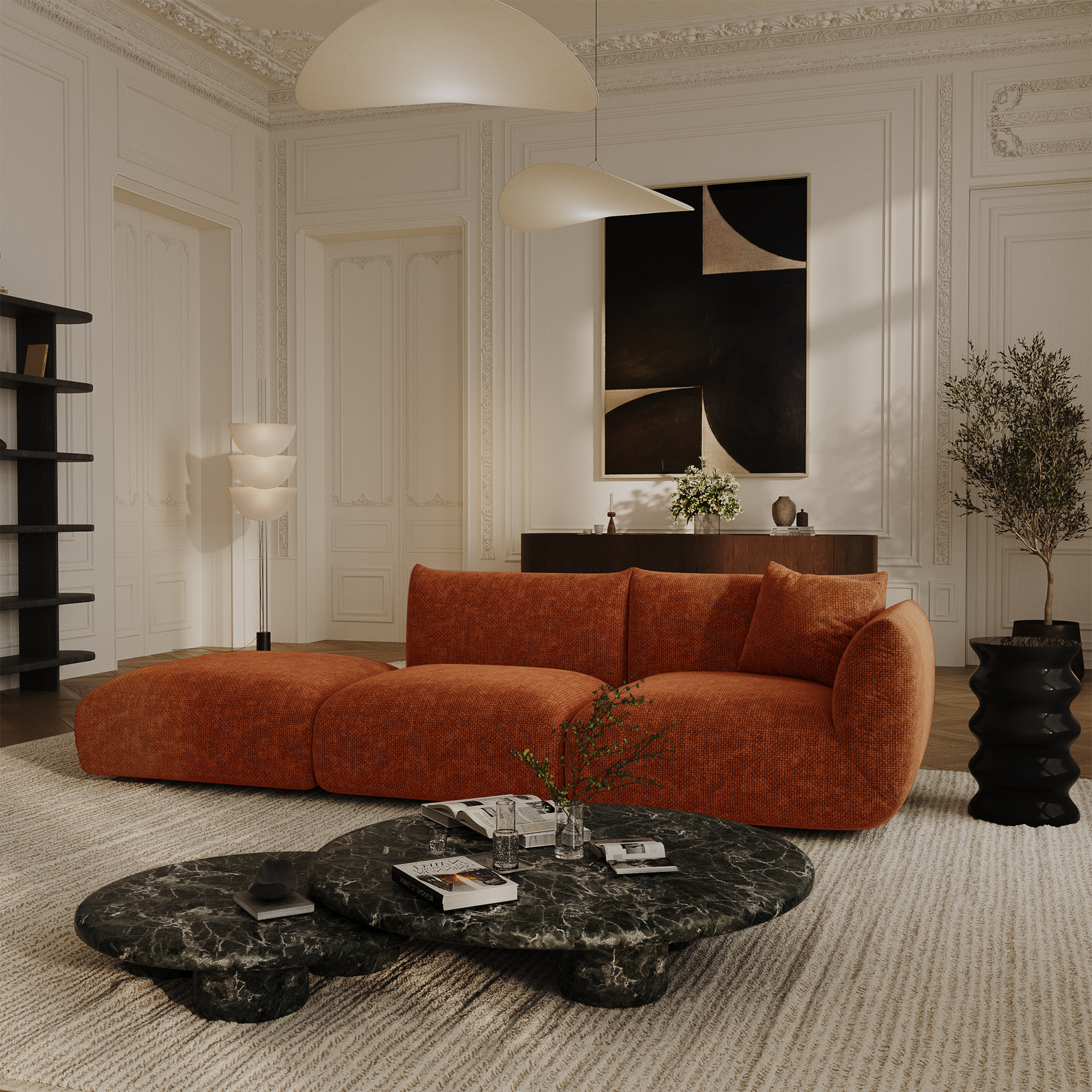 Sia Nooma canapé modulable droit 4-5 places