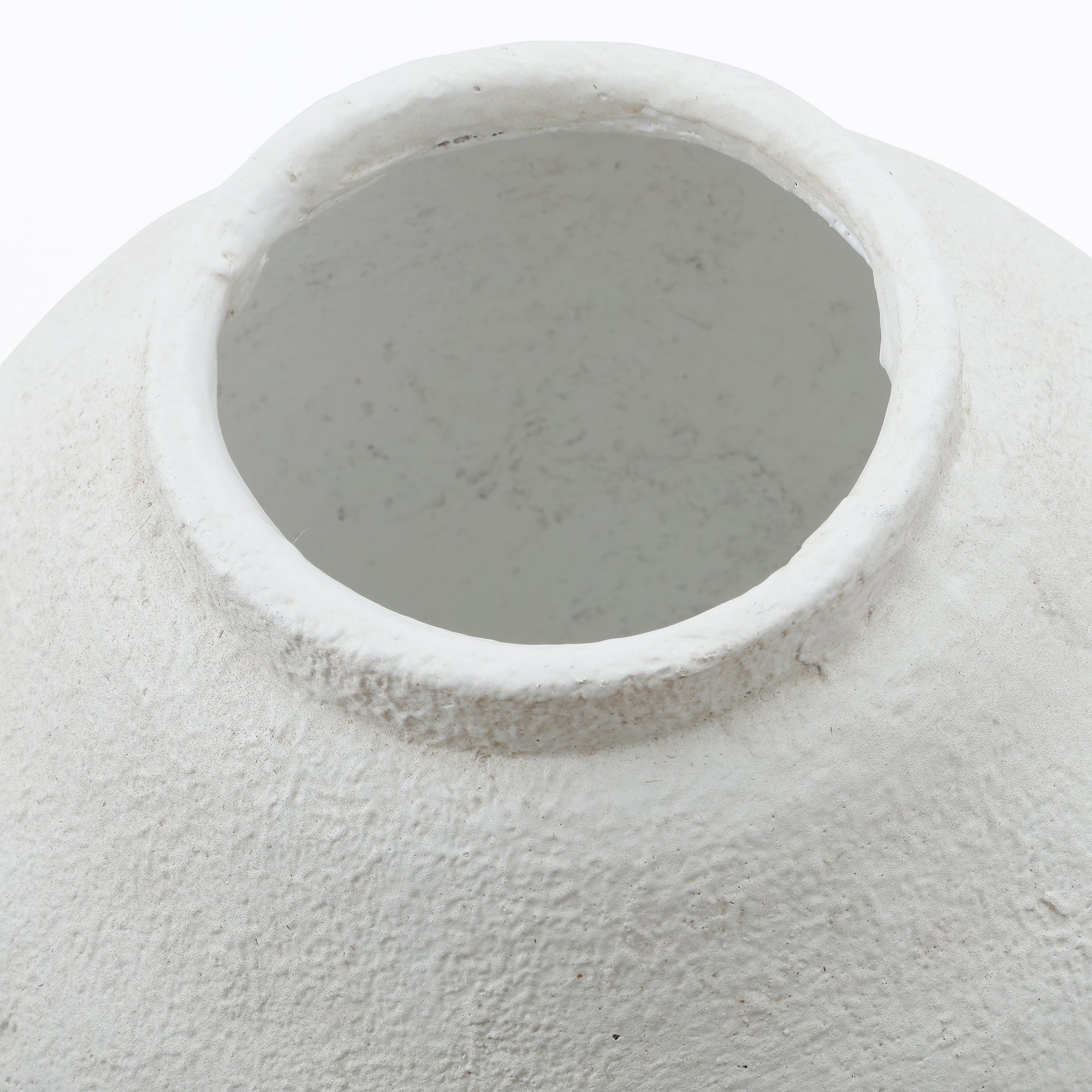 Sia Home Vase Elvea résine Blanc cassé 28 cm