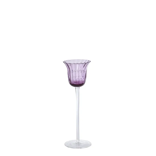 Sia Home Fairy photophore verre mauve 25 cm