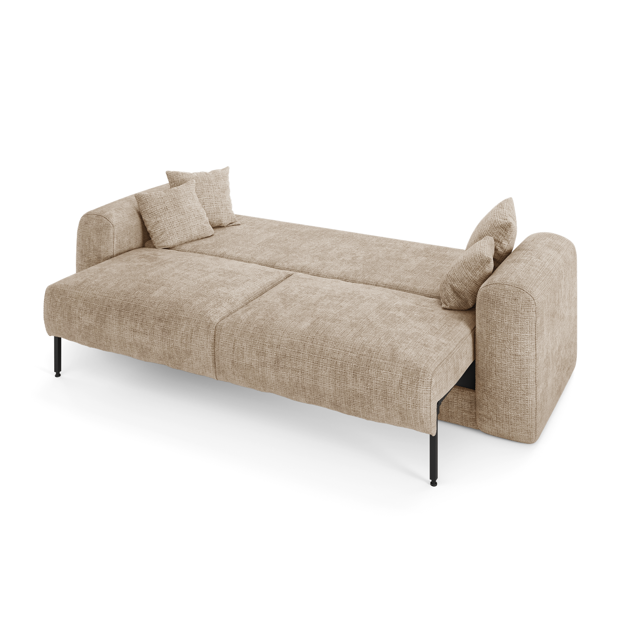 Sia Home Rio canapé convertible beige coffre 3-4 places