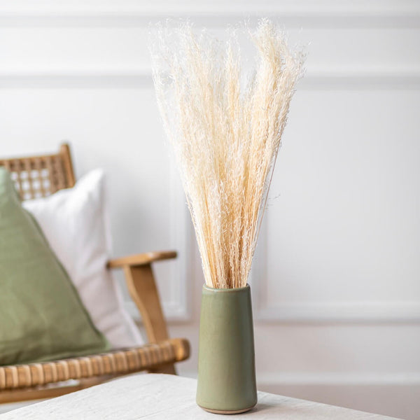 Flowrette Mini Grass White Bunch botte fleurs séchées blanc