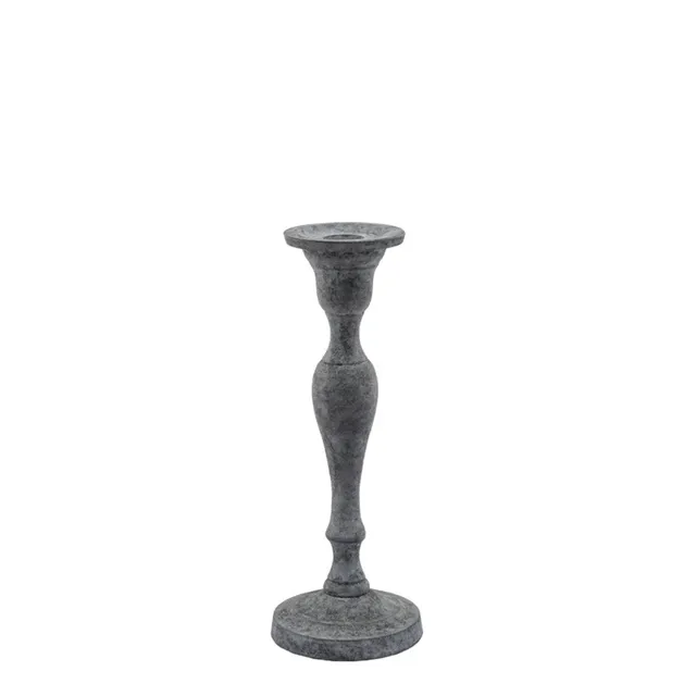 Sia Home Aspen Bougeoir 22 cm gris acier