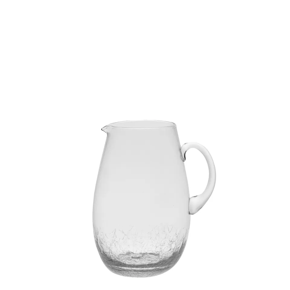 Sia Home Alba Carafe Pichet Verre Craquelé Transparent 23 cm