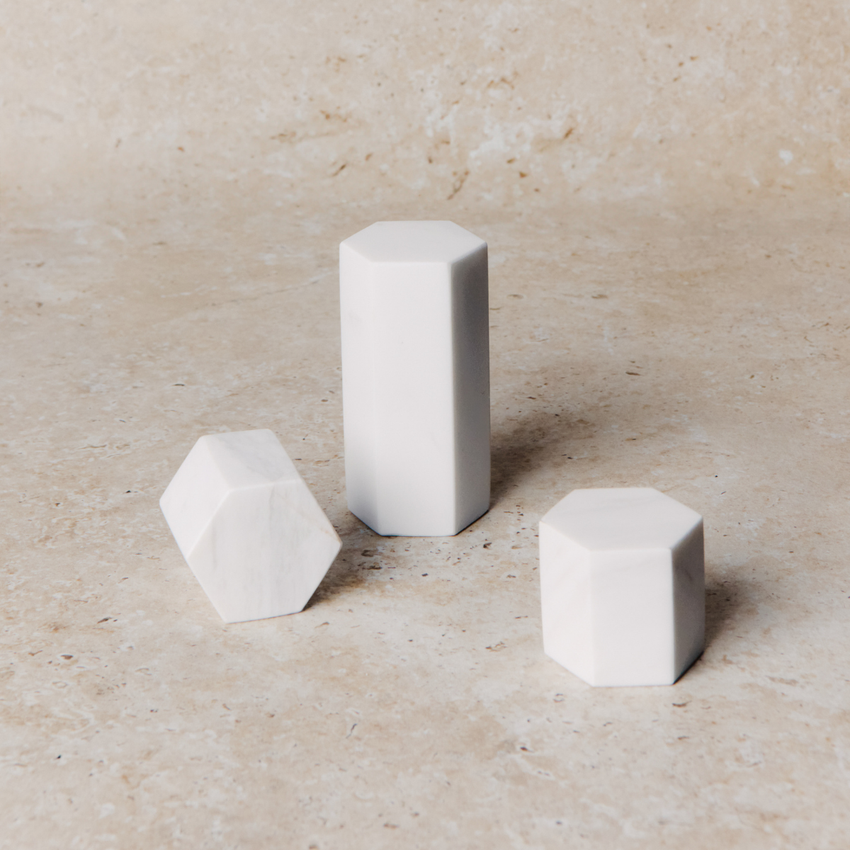 Sia Office presse-papier marbre blanc gris 10 cm