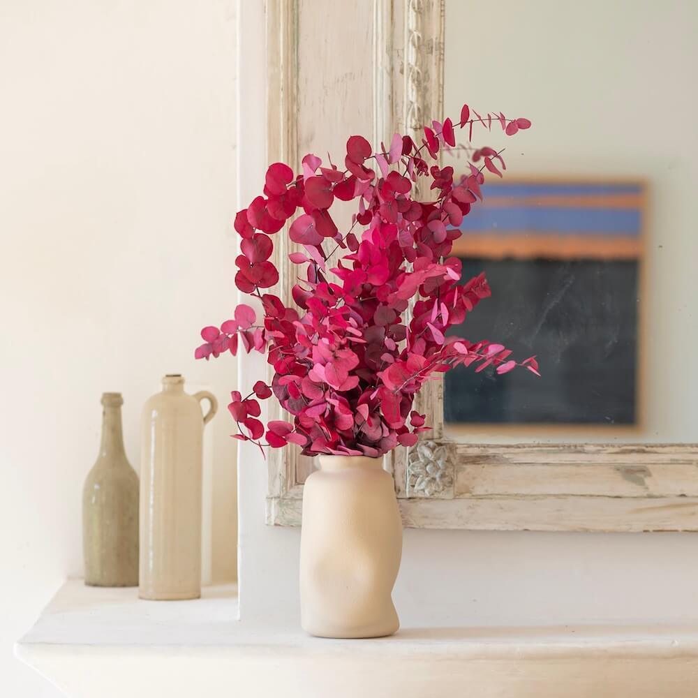 Flowrette Fleurs séchées Eucalyptus Stuartiana Rubis botte x1 bordeaux