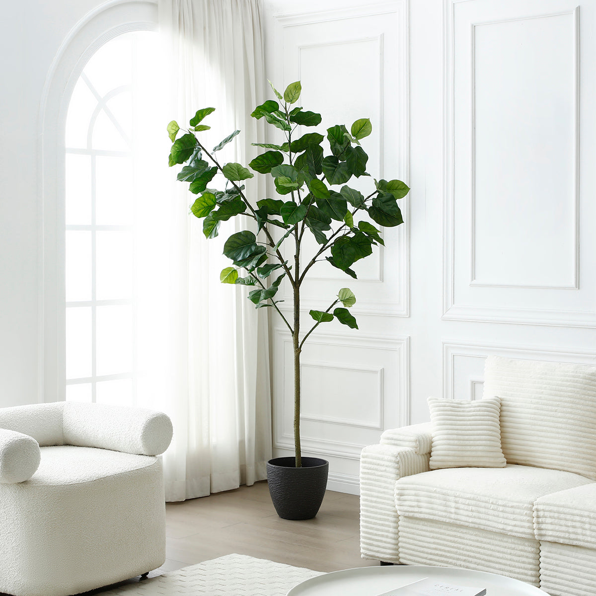 Sia Home ficus parapluie arbre artificiel vert 210 cm en pot