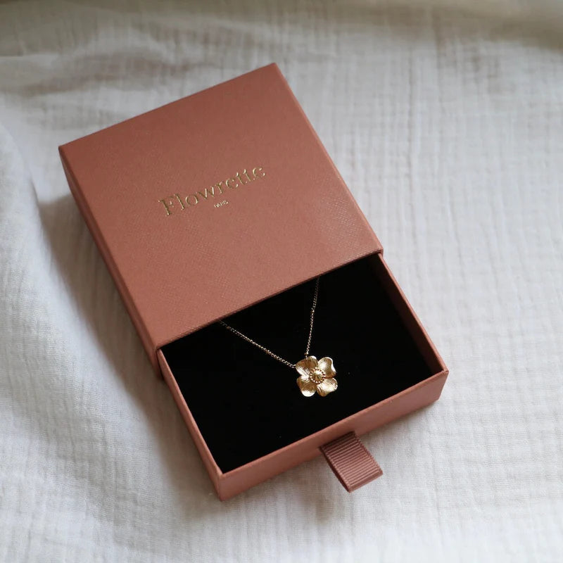 Flowrette Esprit coffret collier bougie fleur coton
