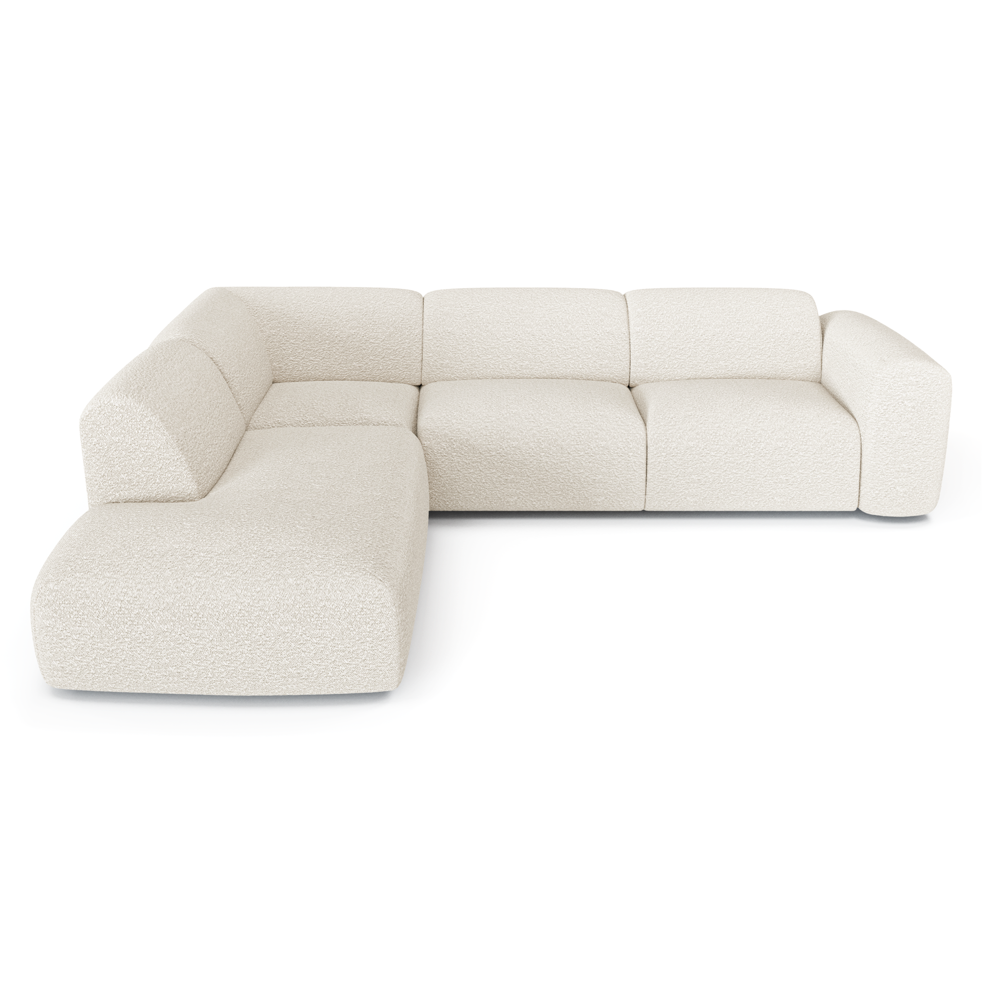 Sia Home Myra Grand Angle Gauche canapé crème dossier méridienne