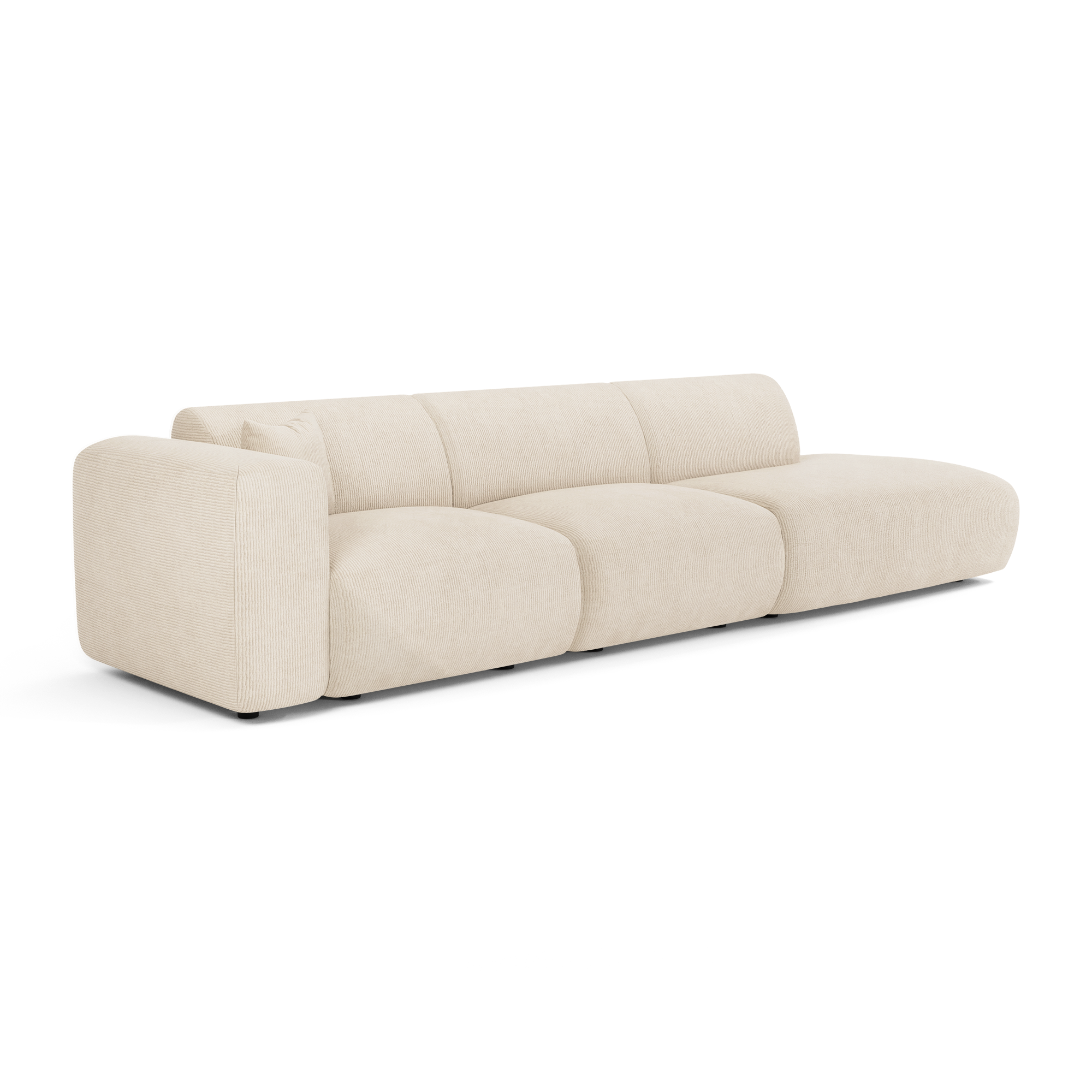 Sia Home Myra canapé gauche crème 5 places assise douce