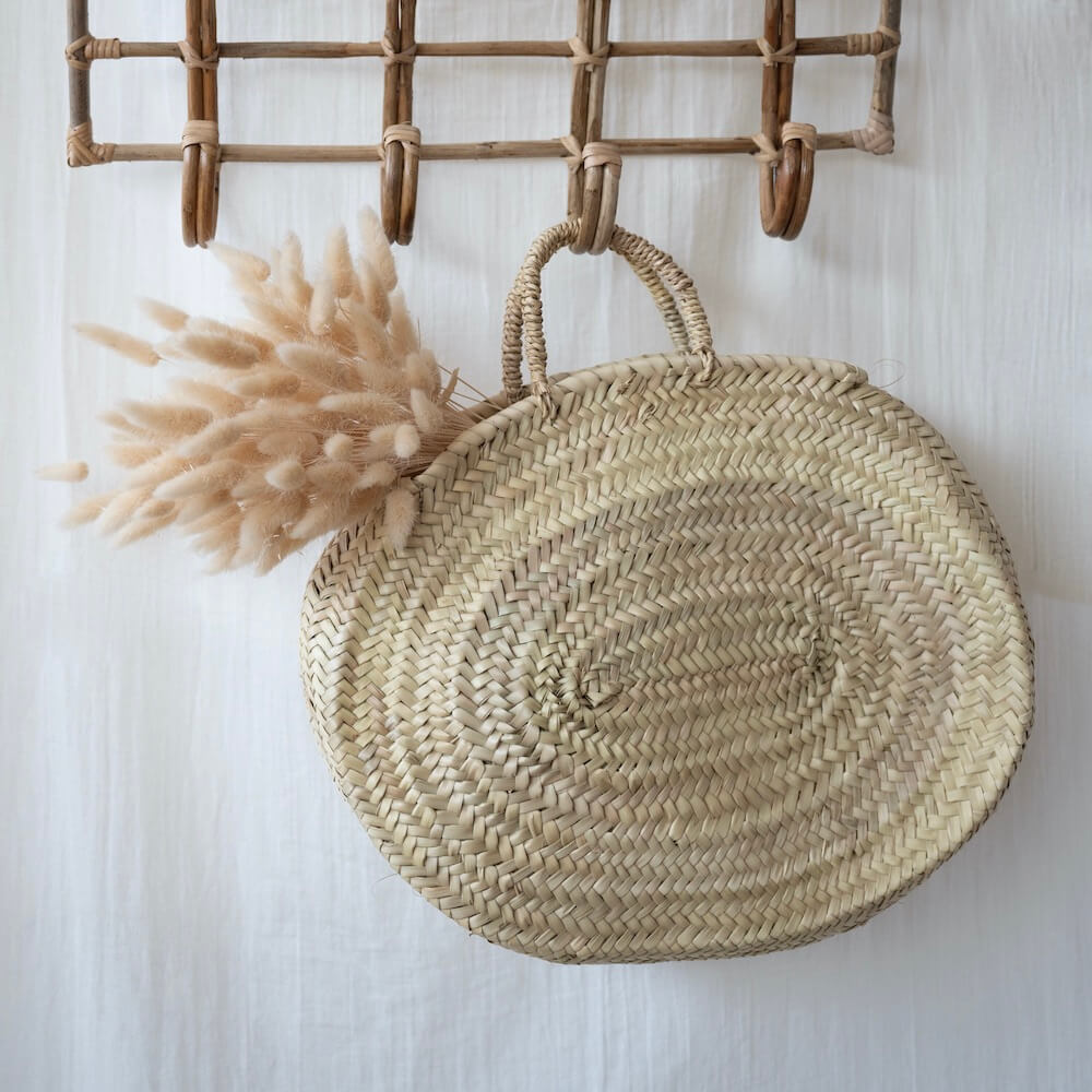 Flowrette Kénitra panier en osier rond diamètre 30cm