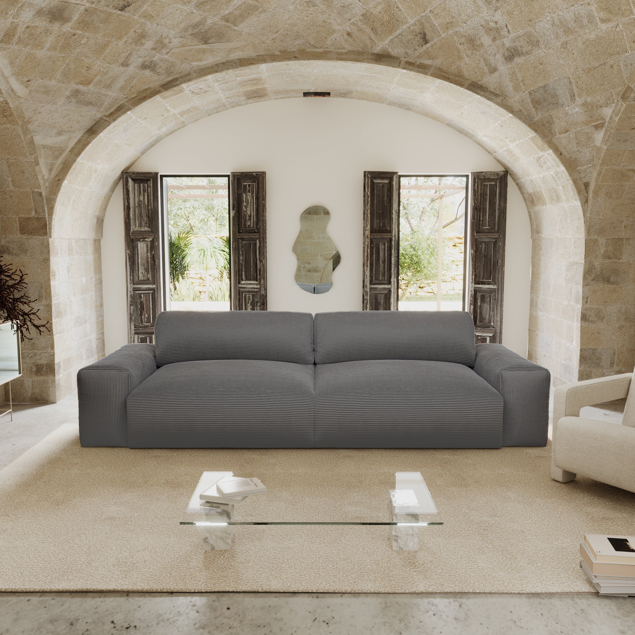 Sia Home Bliss canapé droit gris anthracite