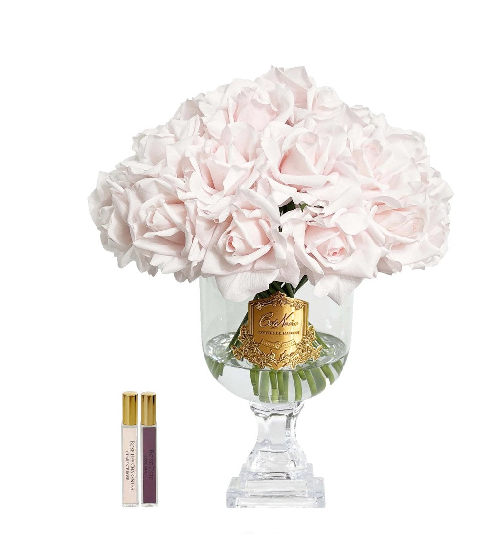Côte Noire Versailles VRB06 bouquet roses rose vase 31 tiges