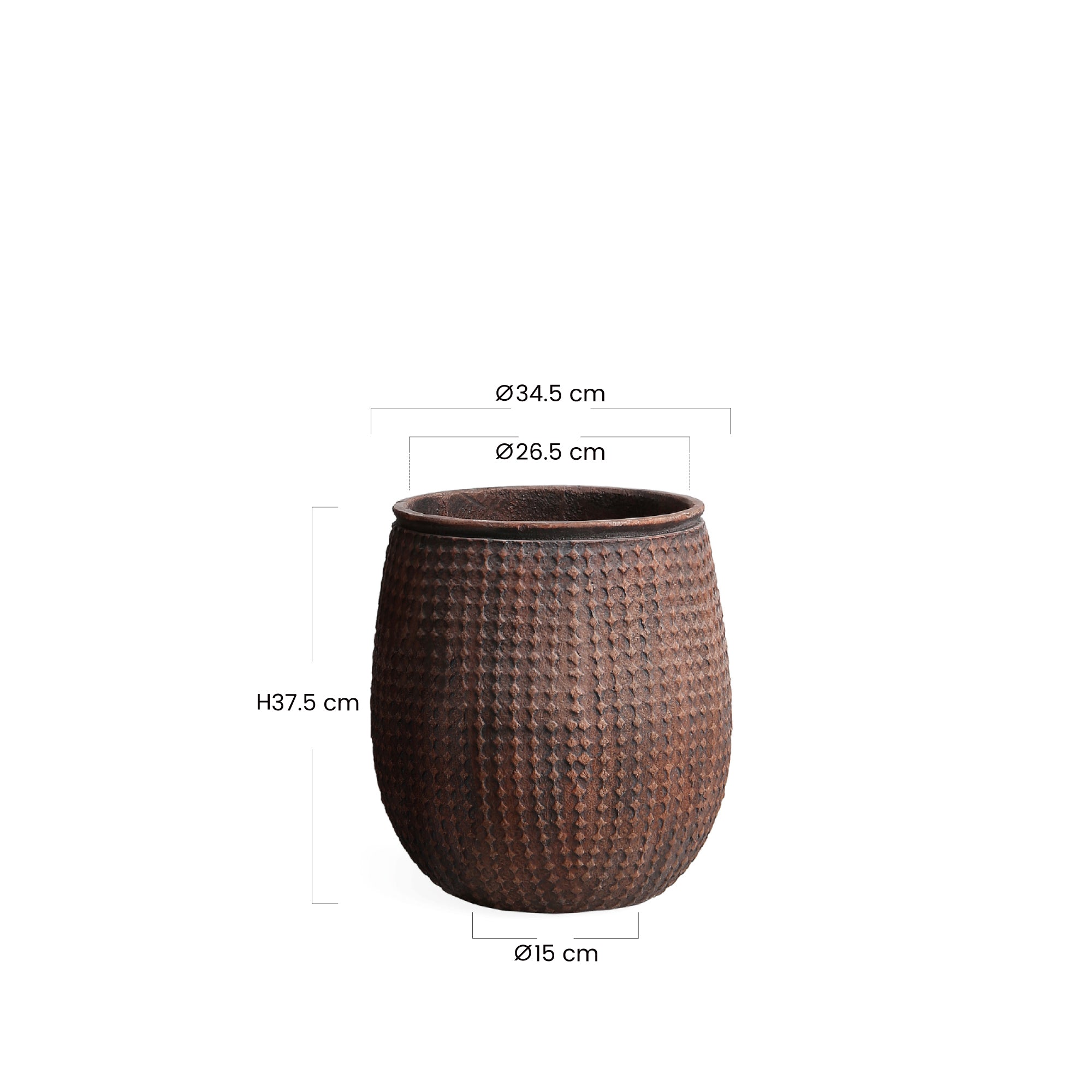 Sia Home Zen cache-pot rouge 38 cm losanges