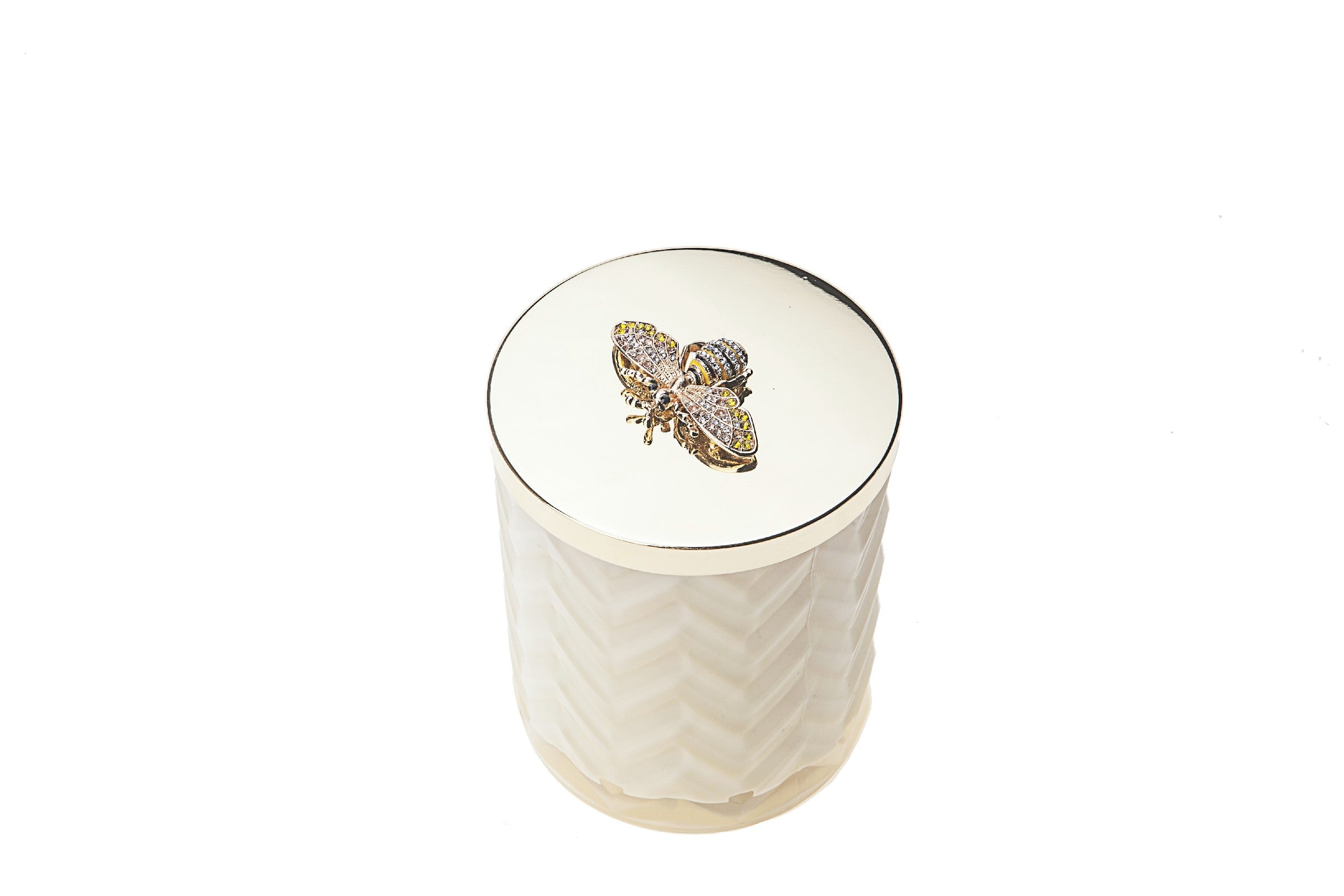 Côte Noire Herringbone Bougie Vanille Blanche Crème 600 g