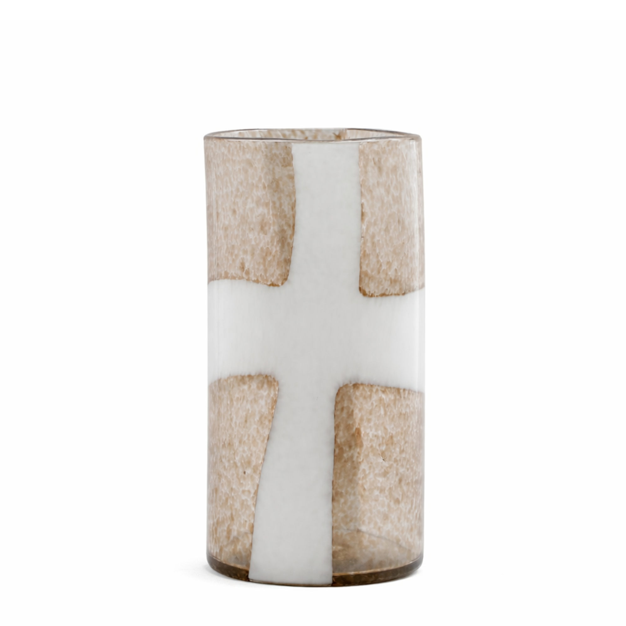 Sia Home Mirage vase verre soufflé moucheté 39 cm marron