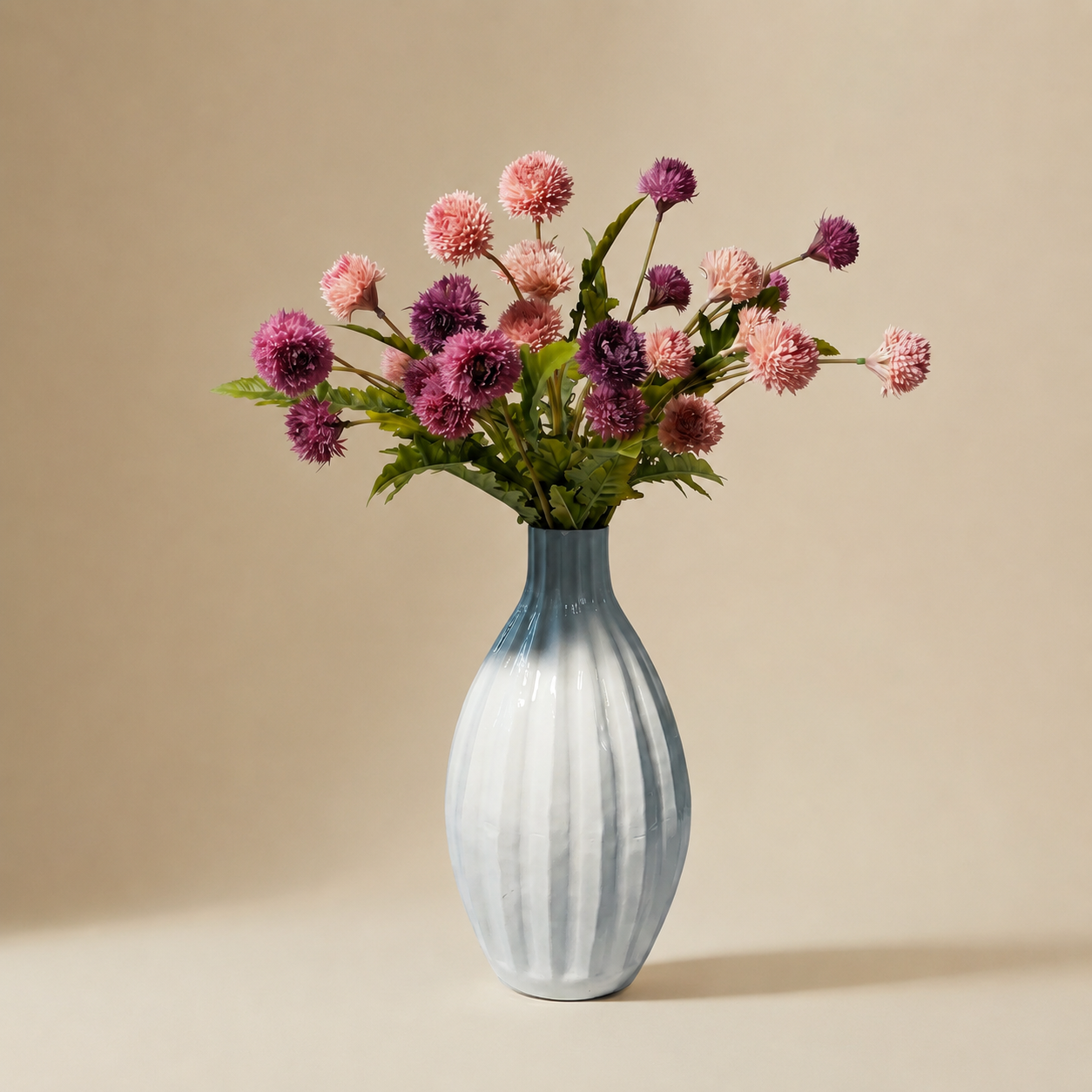 Sia Home Bouquet Chrysanthèmes artificiel rose violet 62 cm