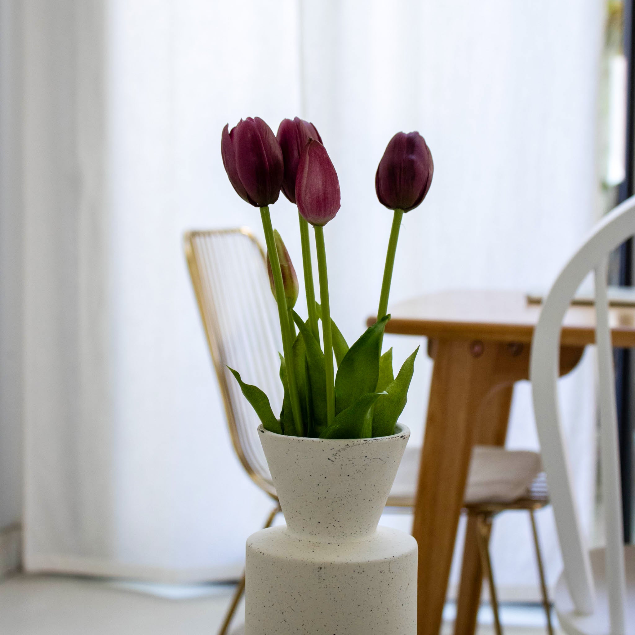 Flowrette tulipes violettes fleurs artificielles botte x1
