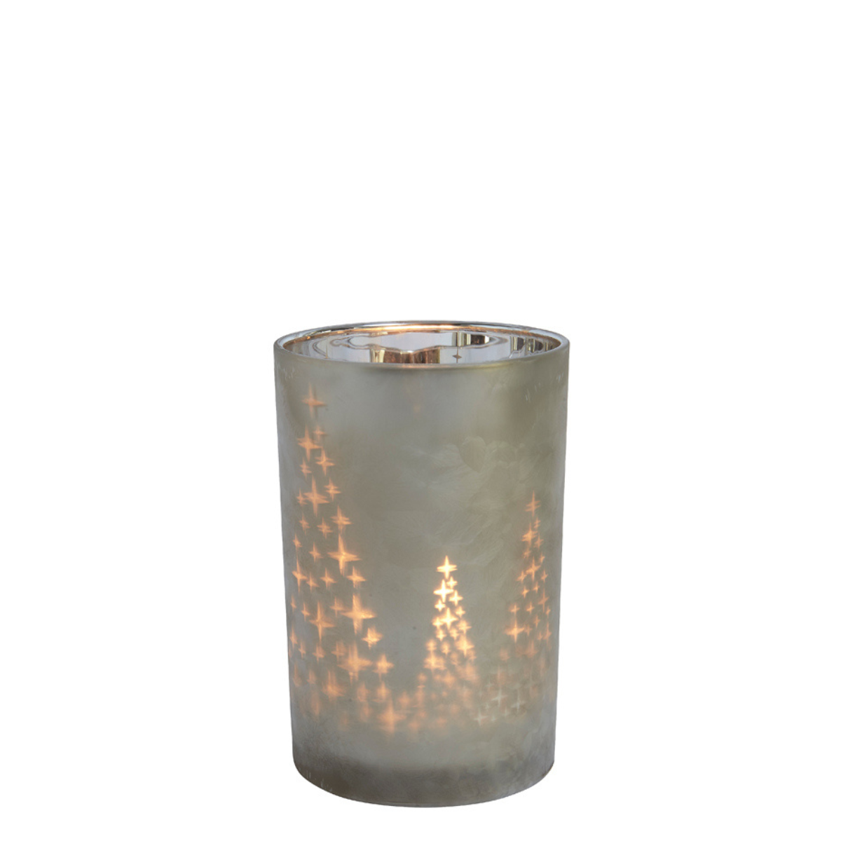 Sia Home Starry photophore verre gris 18 cm