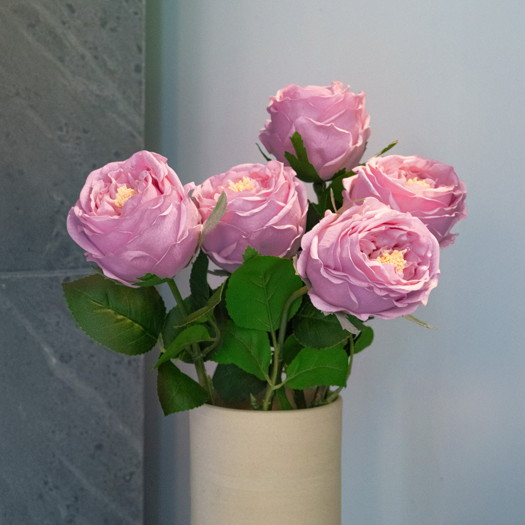 Flowrette rose mauve artificielle Real Touch tige x1