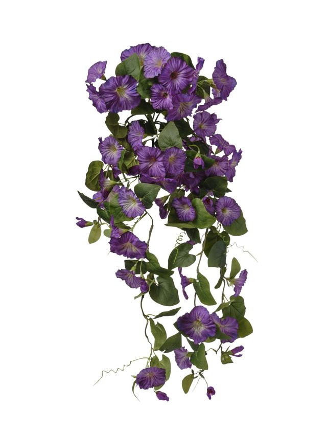 Feuillazur Rungis Piquet de petunia fleur artificielle blanc 80cm