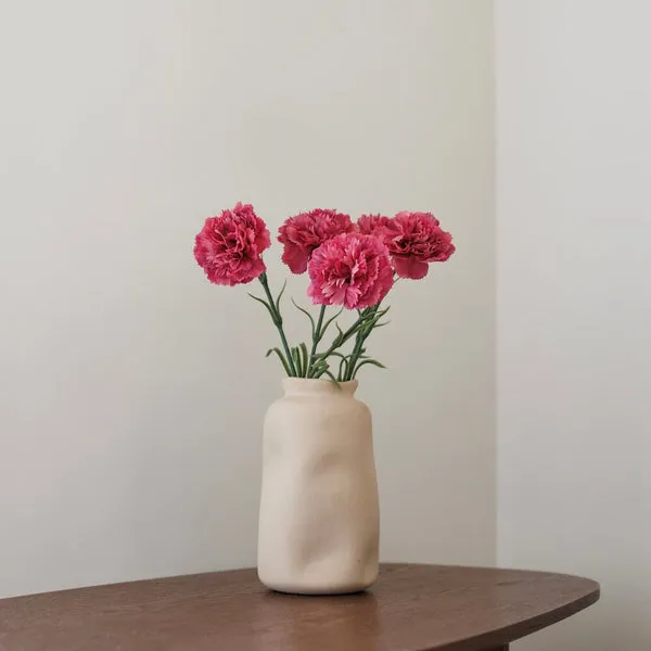 Flowrette Fleurs artificielles Oeillet rose foncé Real Touch