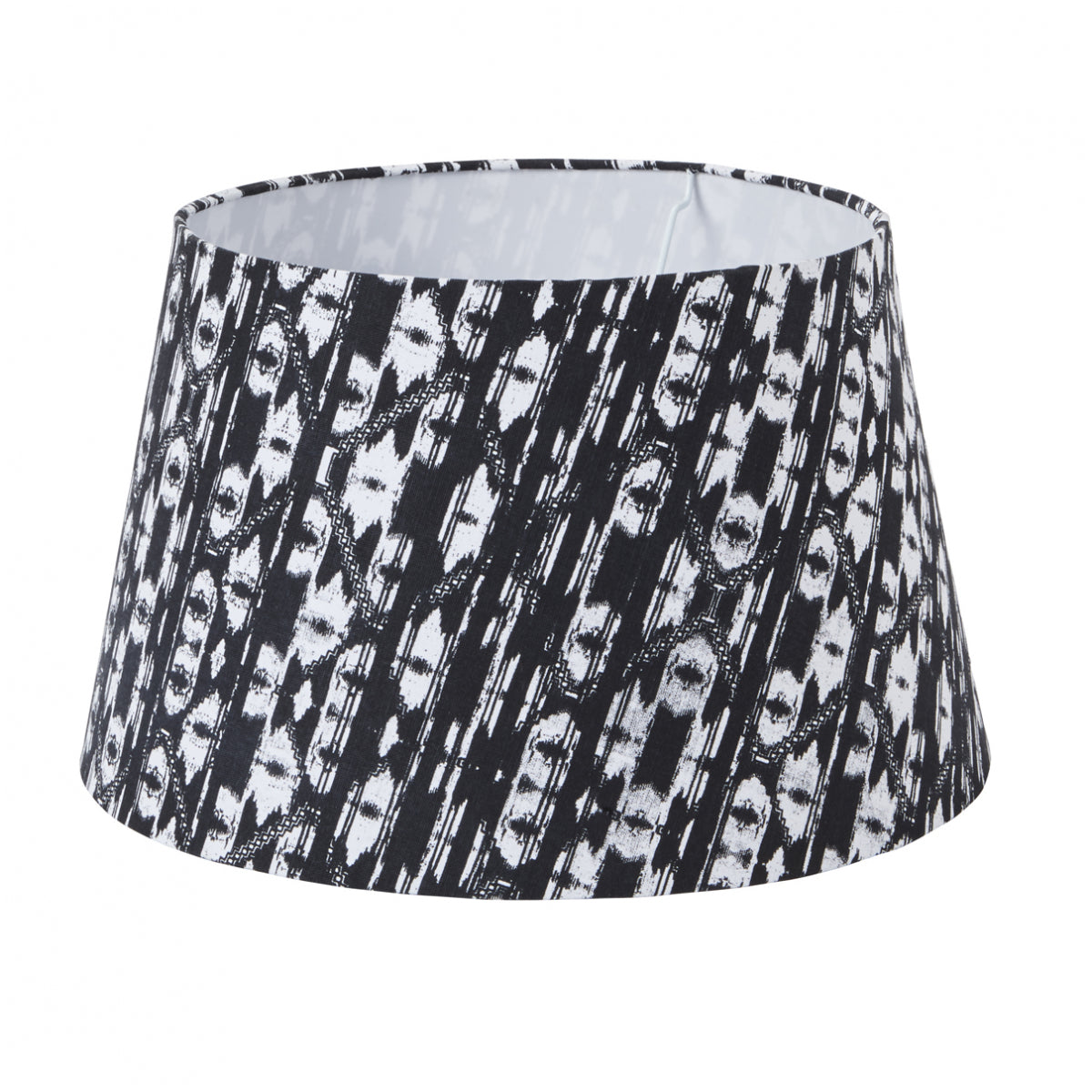 Sia Home Lily abat-jour conique noir blanc 45 cm E27