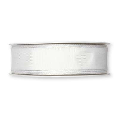 Feuillazur Rungis Contenants Ruban taft armé Blanc 25 mm x 25 m
