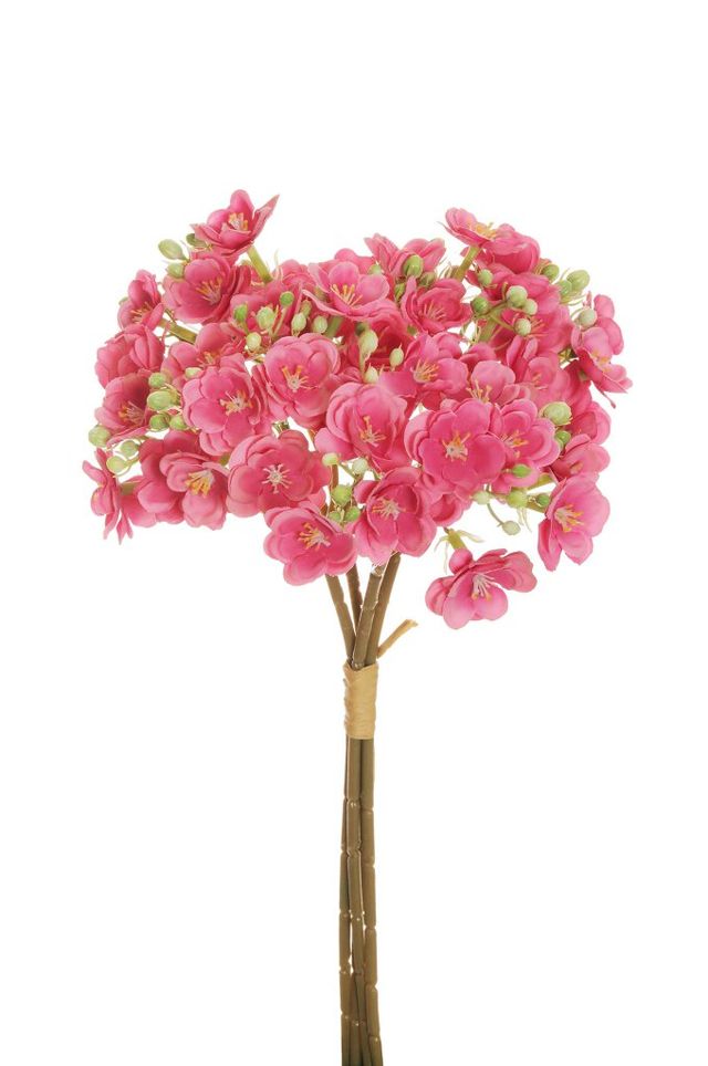 Feuillazur Rungis Saponaria fleur artificielle rose 39cm