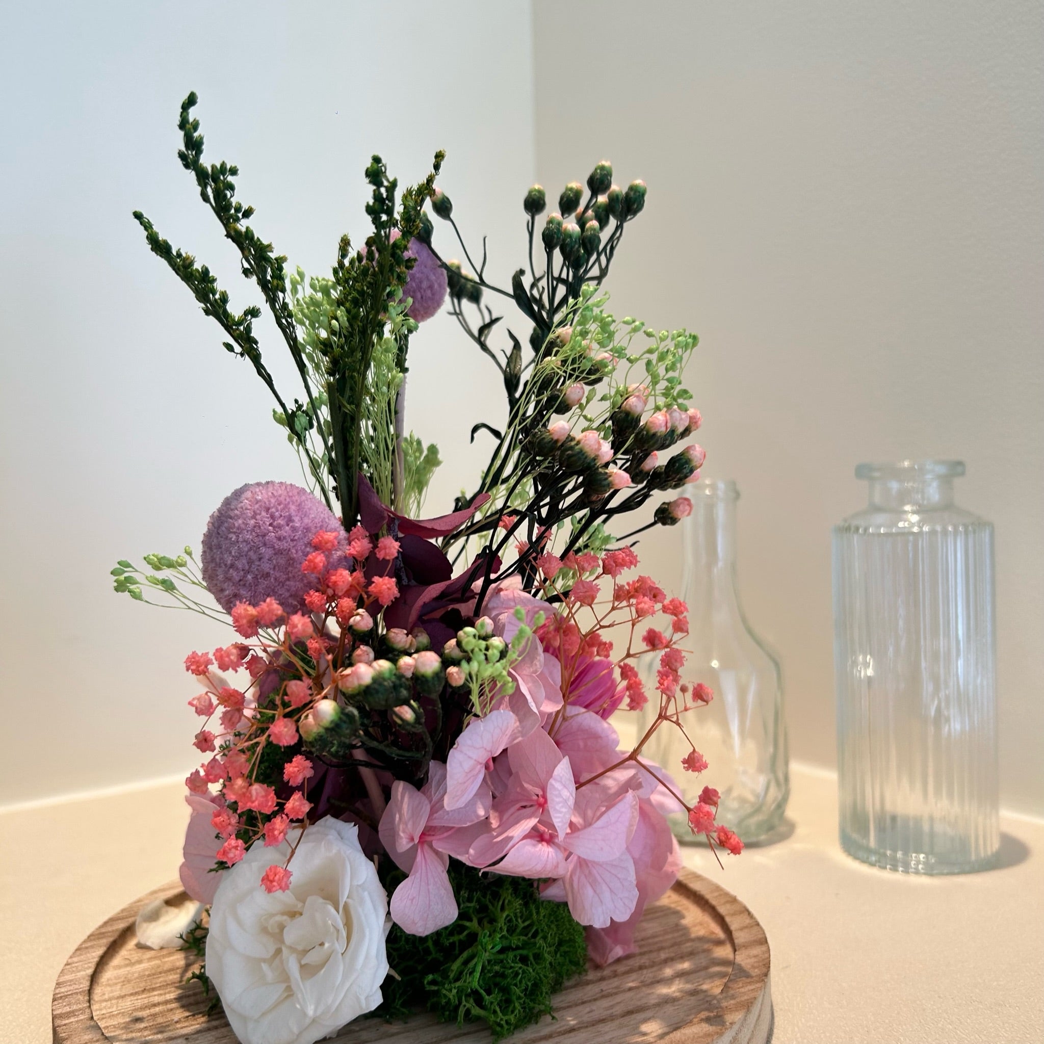Ateliers Ouchamp Avenue du Maine cloche fleurie rose 24 cm