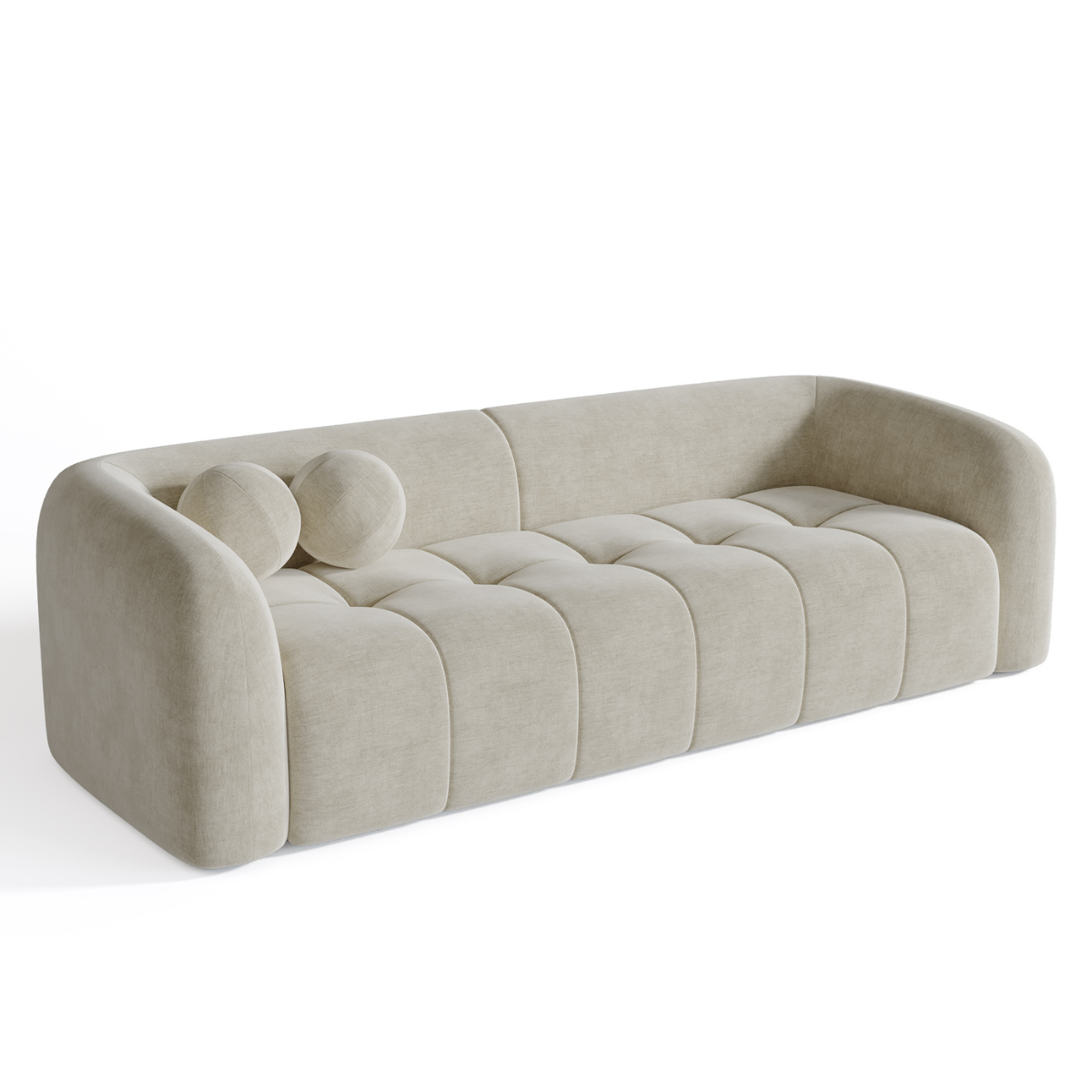 Sia Home Haussmann Canapé crème courbes arrondies