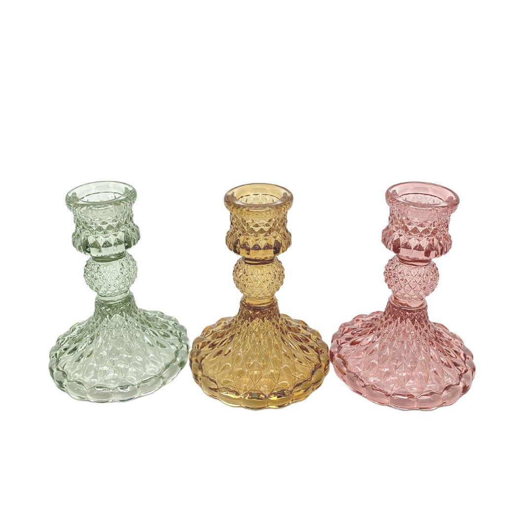 Feuillazur Rungis Bougeoir porte-bougie vert 3x17cm