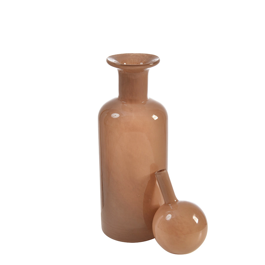 Sia Home Nude vase en verre 38 cm beige rosé