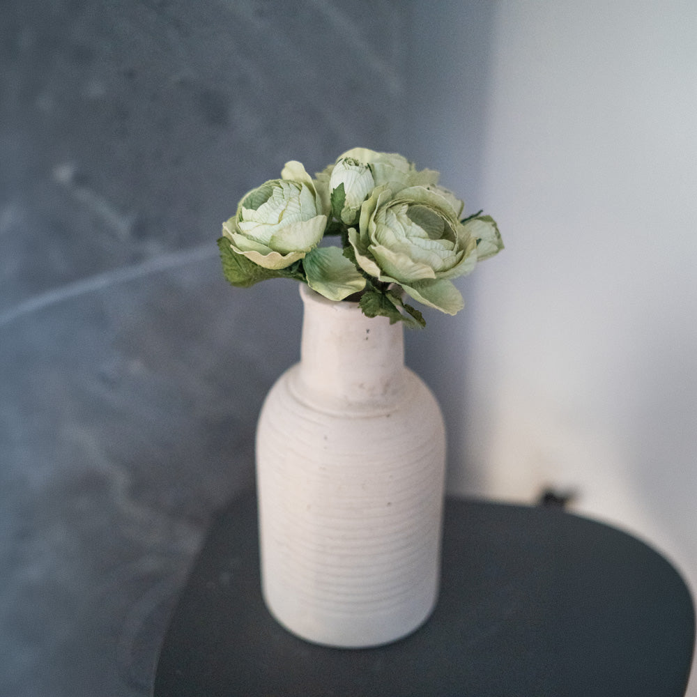 Flowrette Rose queen fleur papier vert tendre x1